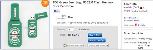 8GB Green Beer Logo USB2